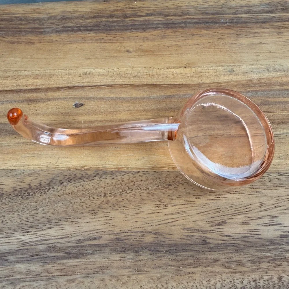 Fostoria Pink Depression Glass Mayonnaise Ladle Sauce Server Vintage